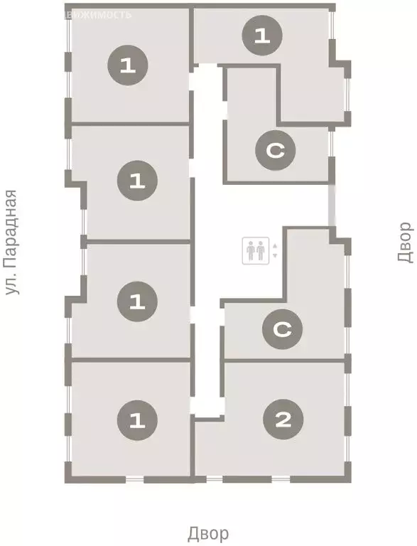 1-комнатная квартира: городской посёлок Новоселье, ЖК Брусника (46.92 ... - Фото 2