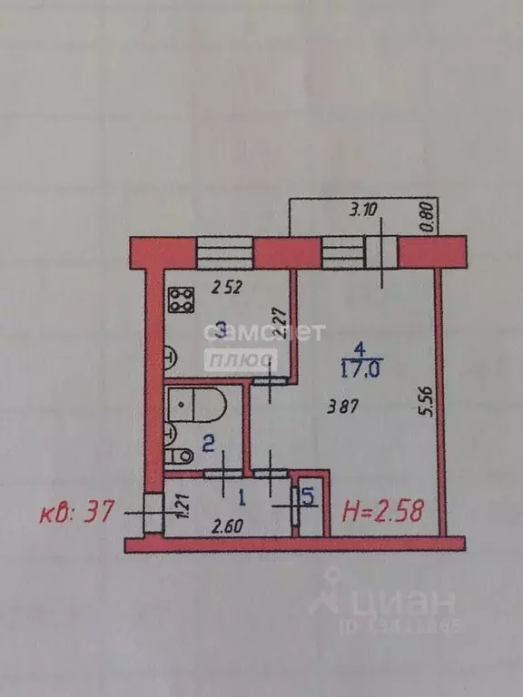 1-к кв. Ивановская область, Иваново ул. Панина, 20 (29.3 м) - Фото 2
