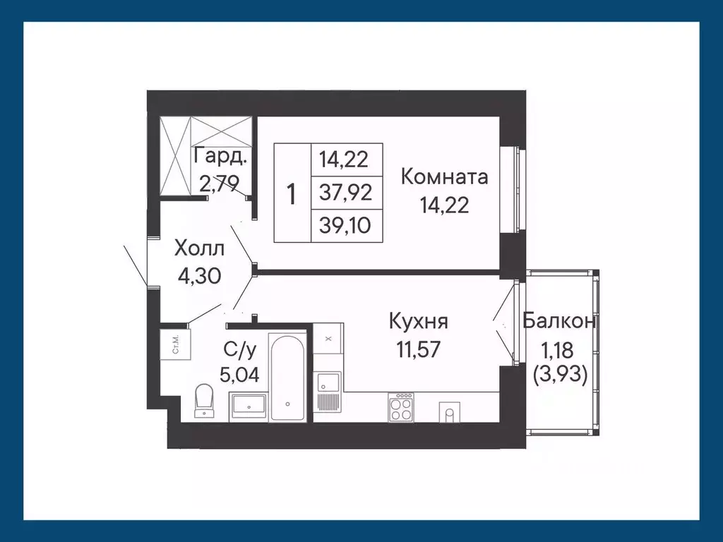 1-к кв. Ростовская область, Ростов-на-Дону Ривьера жилой квартал,  ... - Фото 1