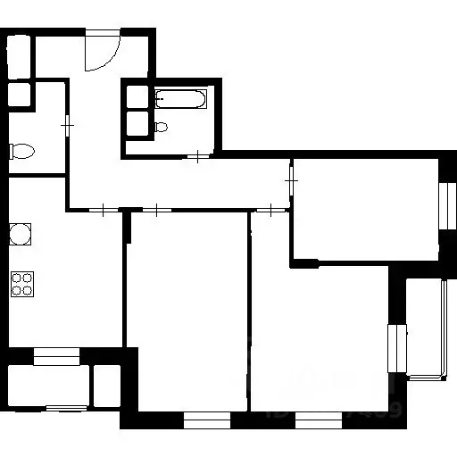 3-к кв. Санкт-Петербург ул. Тамбасова, 25К1 (42.0 м) - Фото 1