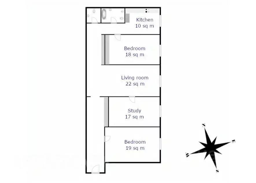 4-к кв. Москва Новинский бул., 18С1 (120.0 м) - Фото 1