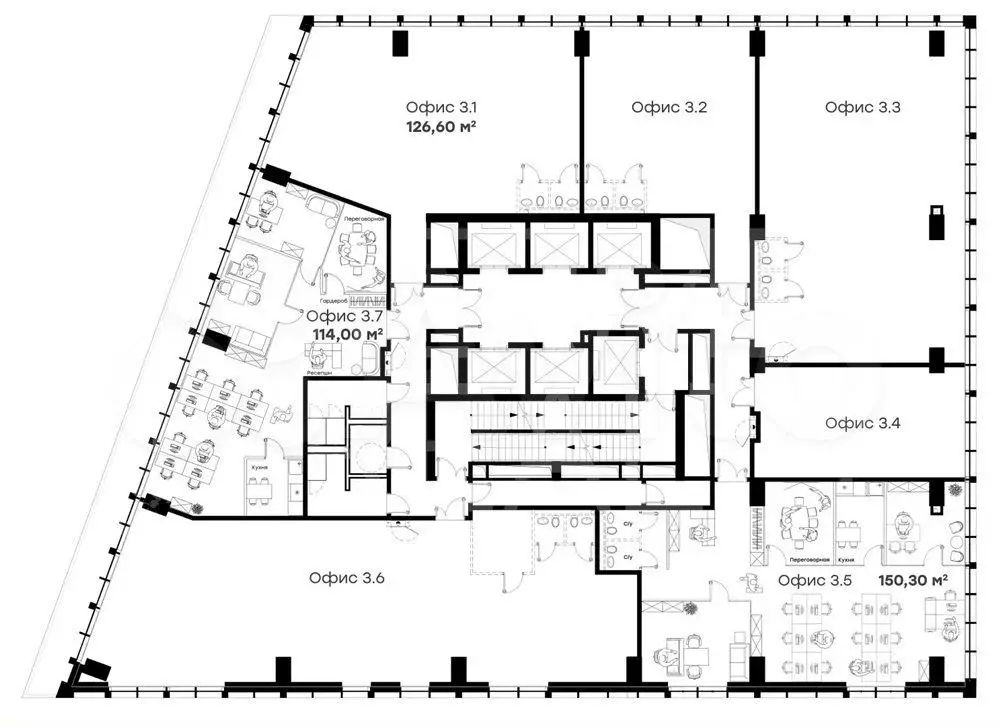 Продажа офиса 114 м2 м. Калужская в ЮЗАО - Фото 1