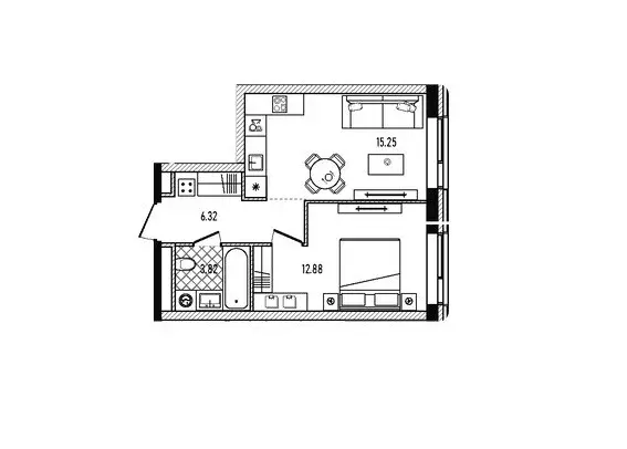 Продаётся 1-к квартира, 38.27 м - Фото 0