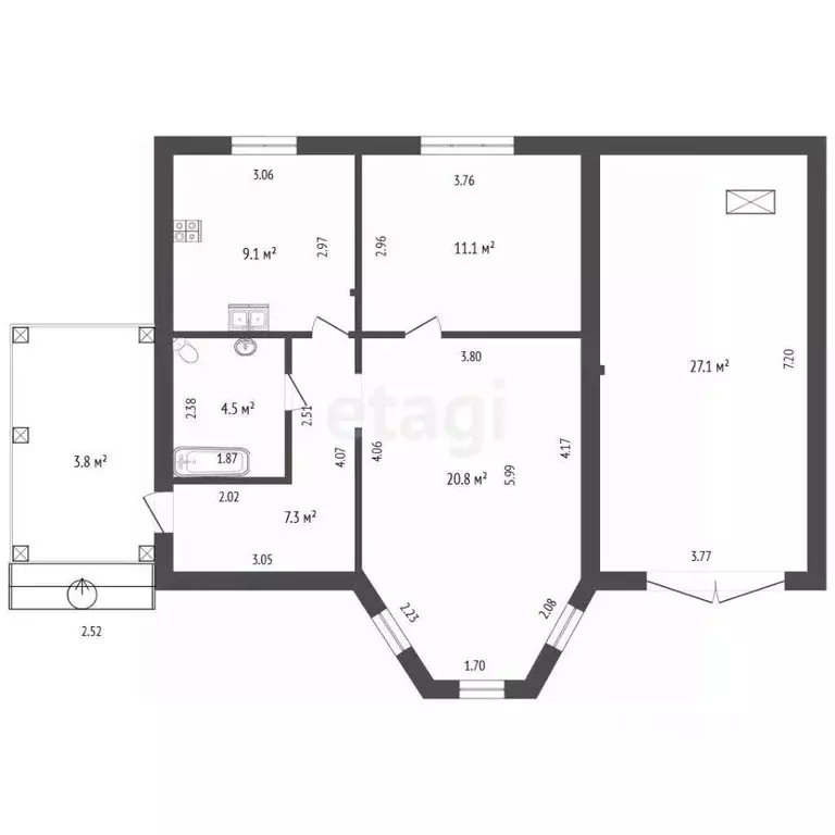 Дом в Забайкальский край, Чита Амурский мкр, 99 (105 м) - Фото 2