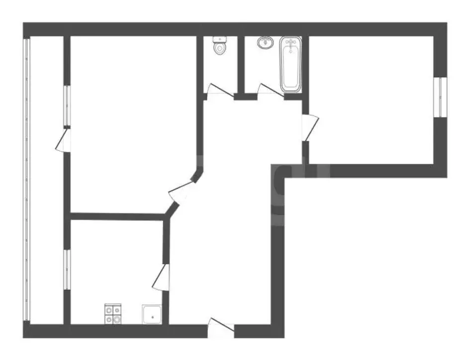 2-комнатная квартира: Борисоглебск, Гоголевская улица, 8 (49.1 м) - Фото 1