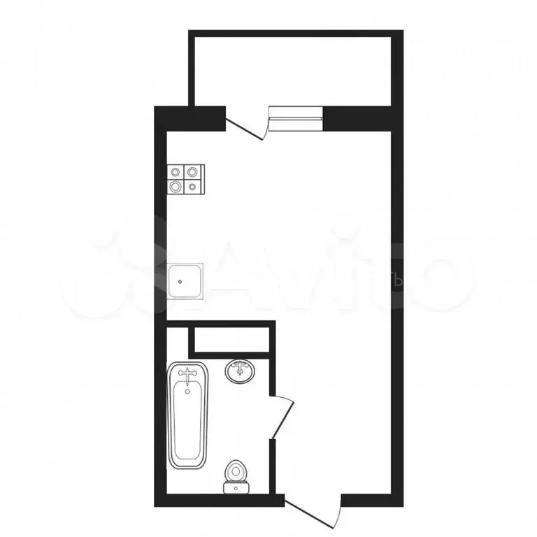Квартира-студия, 19,6 м, 2/20 эт. - Фото 0