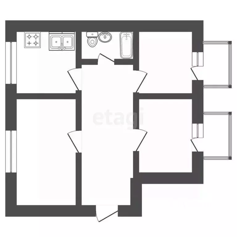 3-к кв. Владимирская область, Ковров Социалистическая ул., 7 (81.9 м) - Фото 1