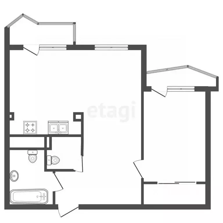 2-к кв. Санкт-Петербург ул. Орджоникидзе, 52 (53.0 м) - Фото 2