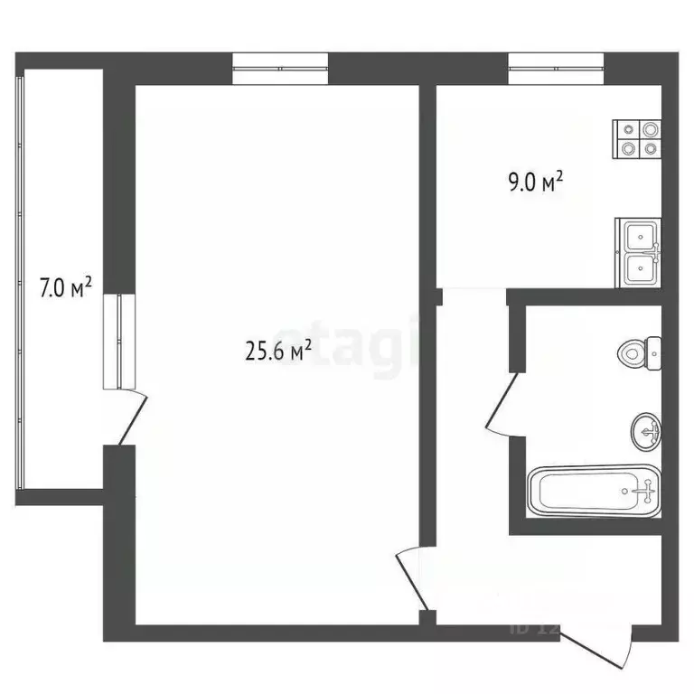 1-к кв. Московская область, Красногорск Опалиха мкр, Широкая ул., 5 ... - Фото 2