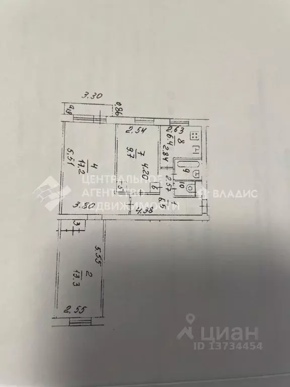 3-к кв. Рязанская область, Рязань Забайкальская ул., 6 (57.8 м) - Фото 2