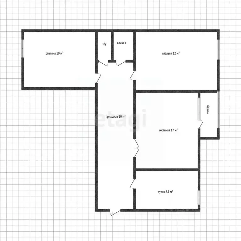3-к кв. Адыгея, Майкоп ул. Ленина, 23 (59.5 м) - Фото 1
