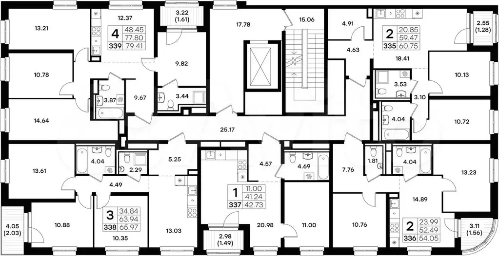 3-к. квартира, 66 м, 5/8 эт. - Фото 1