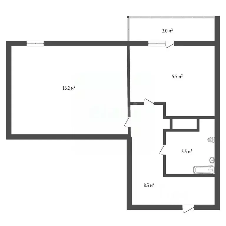 1-к кв. Амурская область, Благовещенск ул. Чайковского, 100/2 (42.6 м) - Фото 2