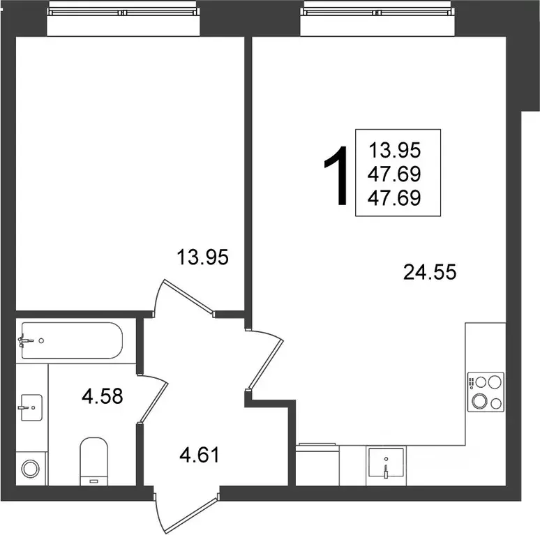 1-к кв. Московская область, Химки Клязьма-Старбеево мкр, Мишино кв-л,  ... - Фото 1