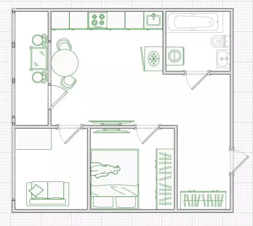 2-комнатная квартира: село Орёл-Изумруд, Петрозаводская улица, 26/5 ... - Фото 1