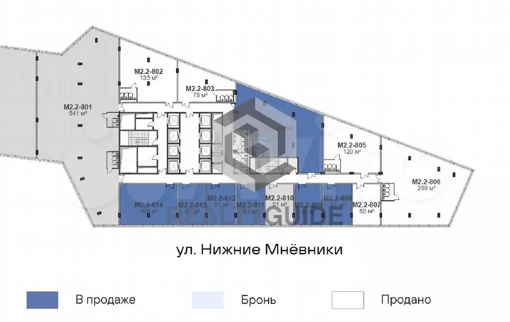 105 м2 Бизнес-центр  stone Мнёвники (Башня М2)  A - Фото 0