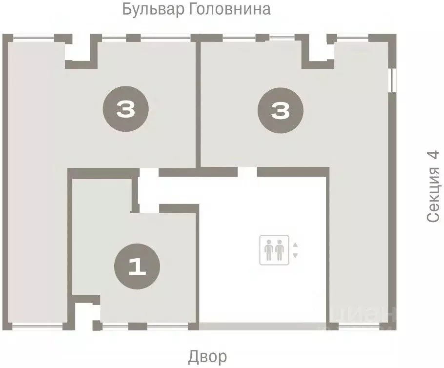 3-к кв. Санкт-Петербург Северный Ветер жилой комплекс (94.04 м) - Фото 1