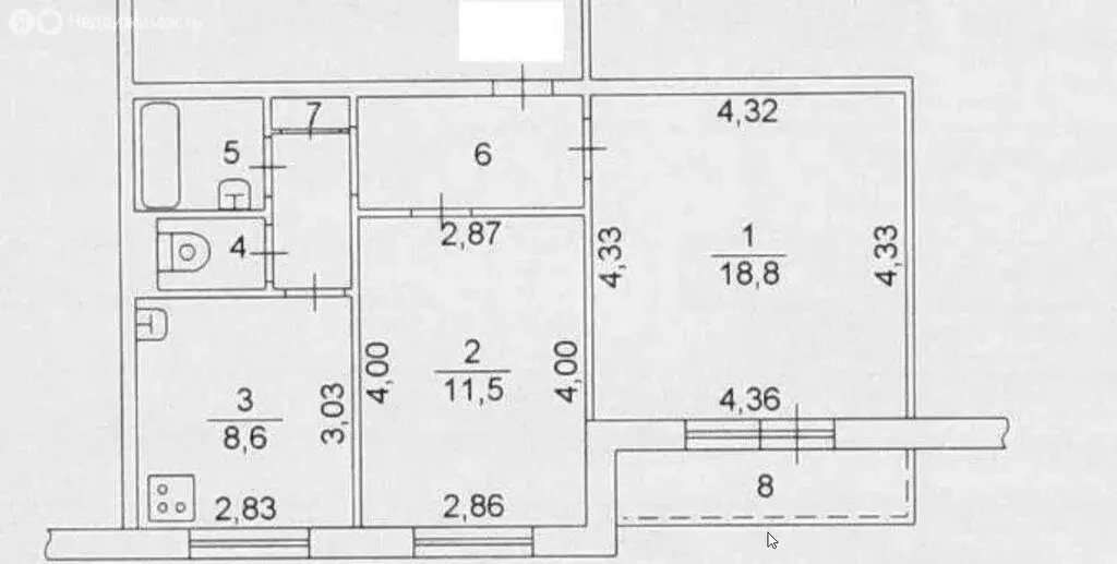 2-комнатная квартира: Челябинск, улица Братьев Кашириных, 134А (50.9 ... - Фото 1