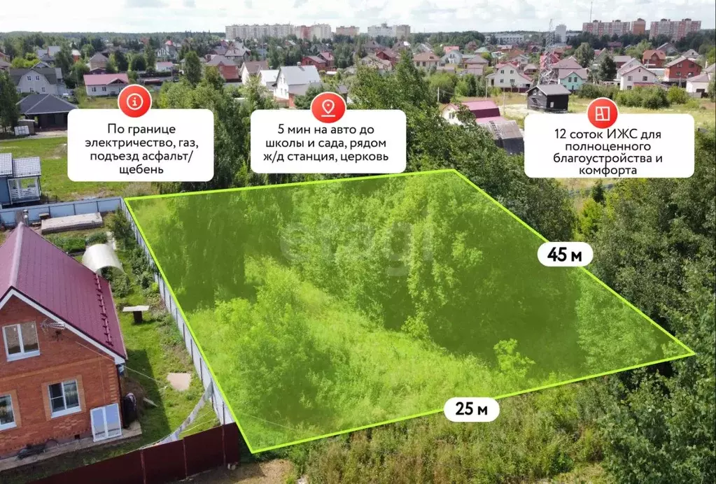 Участок в Московская область, Луховицы Почтовая ул. (12.0 сот.) - Фото 1