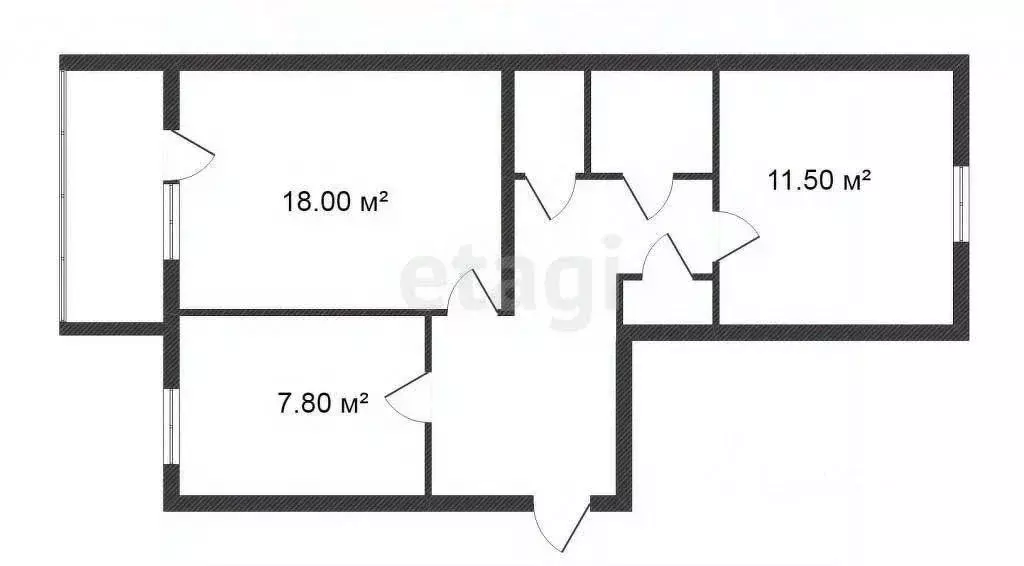 2-к кв. Вологодская область, Вологда Дальняя ул., 36 (51.2 м) - Фото 2