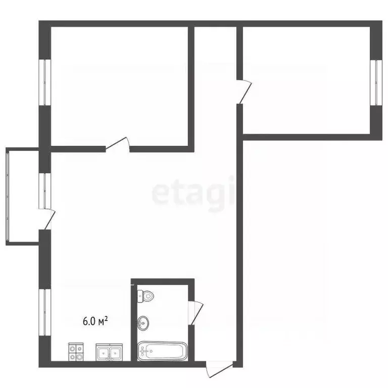 3-к кв. Крым, Евпатория просп. Победы (56.3 м) - Фото 1