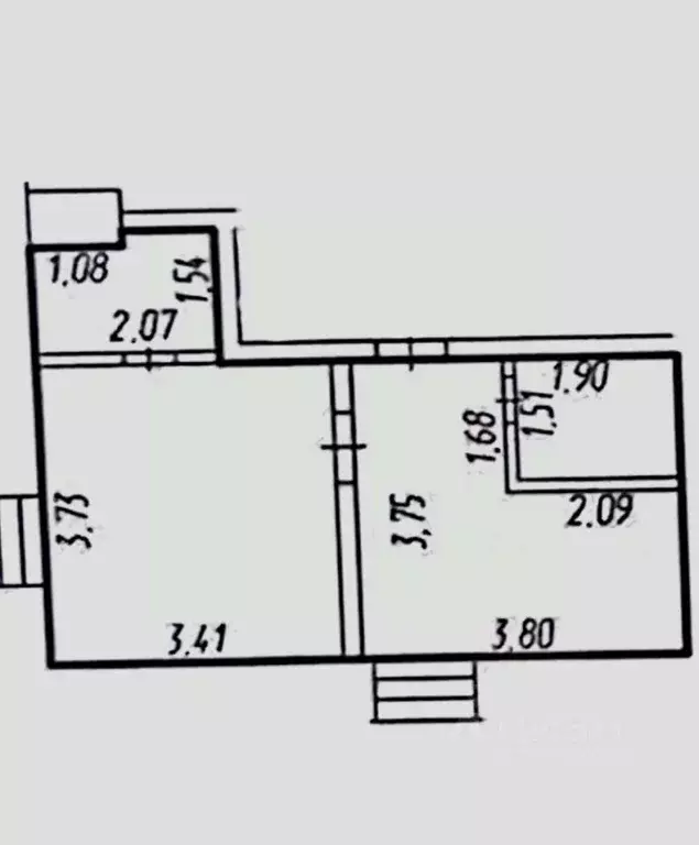 1-к кв. Кемеровская область, Юрга Заводская ул., 1А (29.3 м) - Фото 2