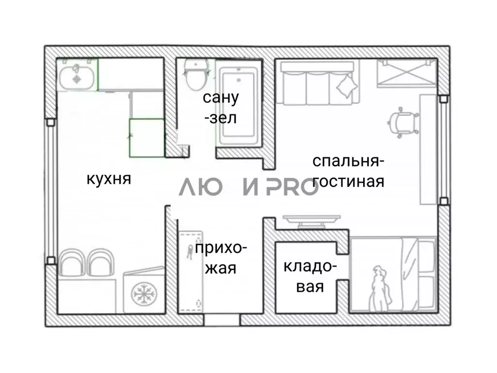 1-к кв. Башкортостан, Уфа Кремлевская ул., 32 (35.1 м) - Фото 1