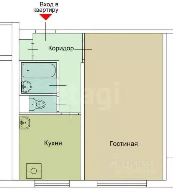 1-к кв. Москва Новочеркасский бул., 9 (33.0 м) - Фото 1