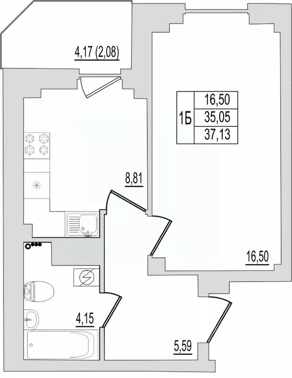 1-к кв. Псковская область, Псков Линейная ул., 87 (37.13 м) - Фото 0