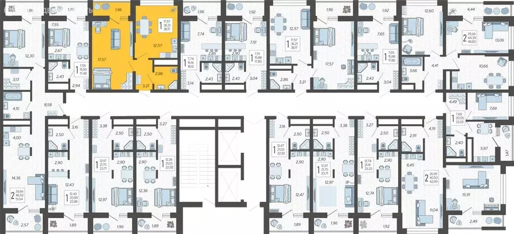 1-комнатная квартира: Сочи, микрорайон Бытха, Ясногорская улица, ... - Фото 2