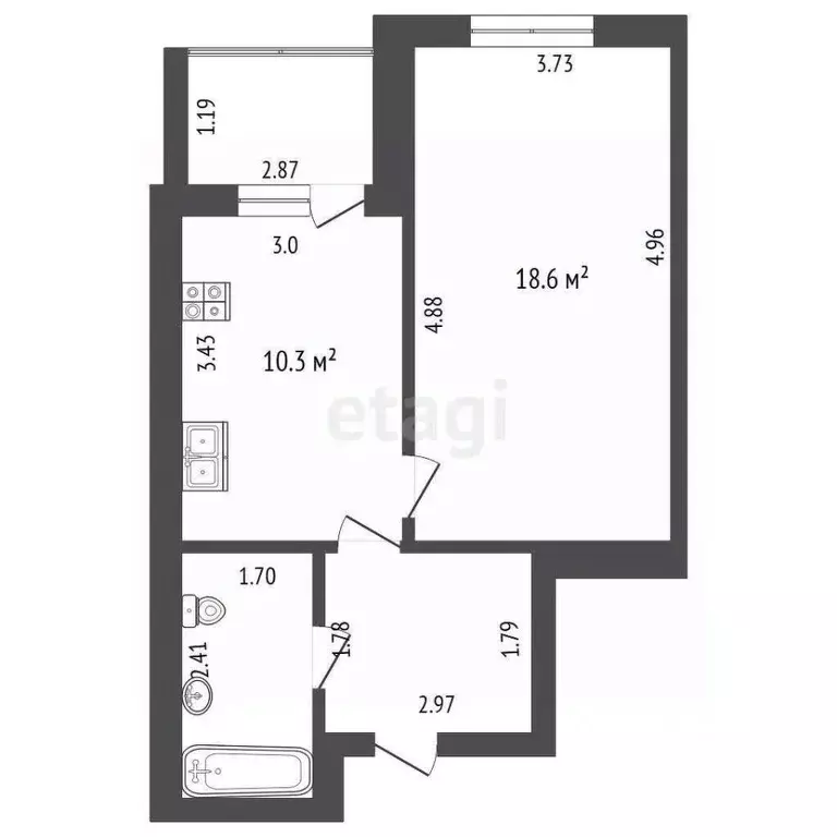 1-к кв. Мордовия, Саранск ш. Северо-Восточное, 33 (38.0 м) - Фото 1