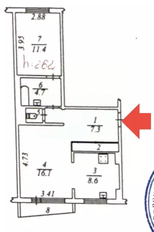 2-к кв. Ямало-Ненецкий АО, Ноябрьск просп. Мира, 87 (50.9 м) - Фото 2