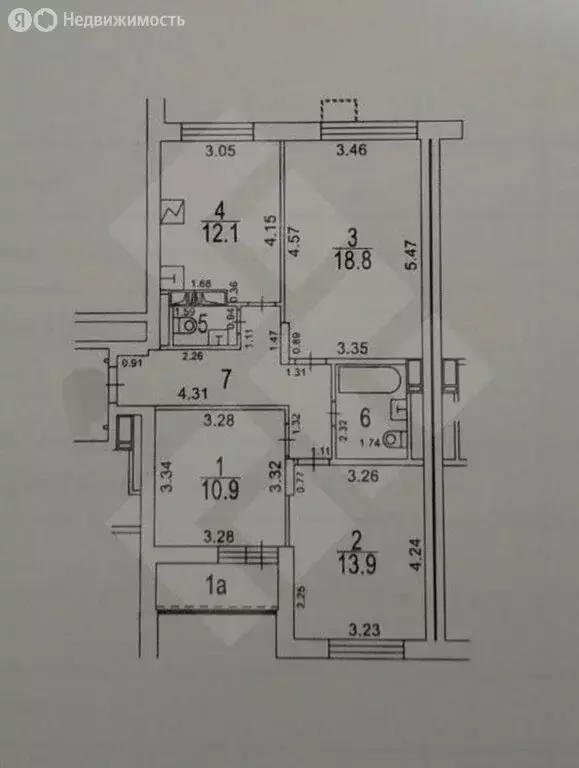 3-комнатная квартира: Москва, Коровинское шоссе, 12 (70.5 м) - Фото 1