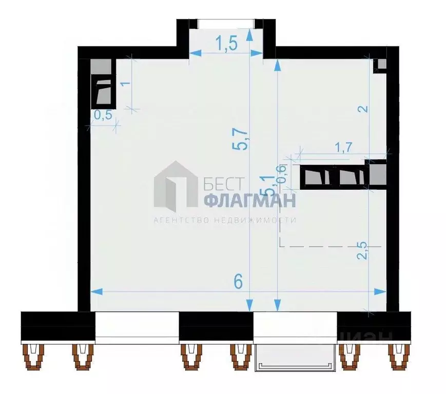 Помещение свободного назначения в Москва Выборгская ул., 18 (31 м) - Фото 2