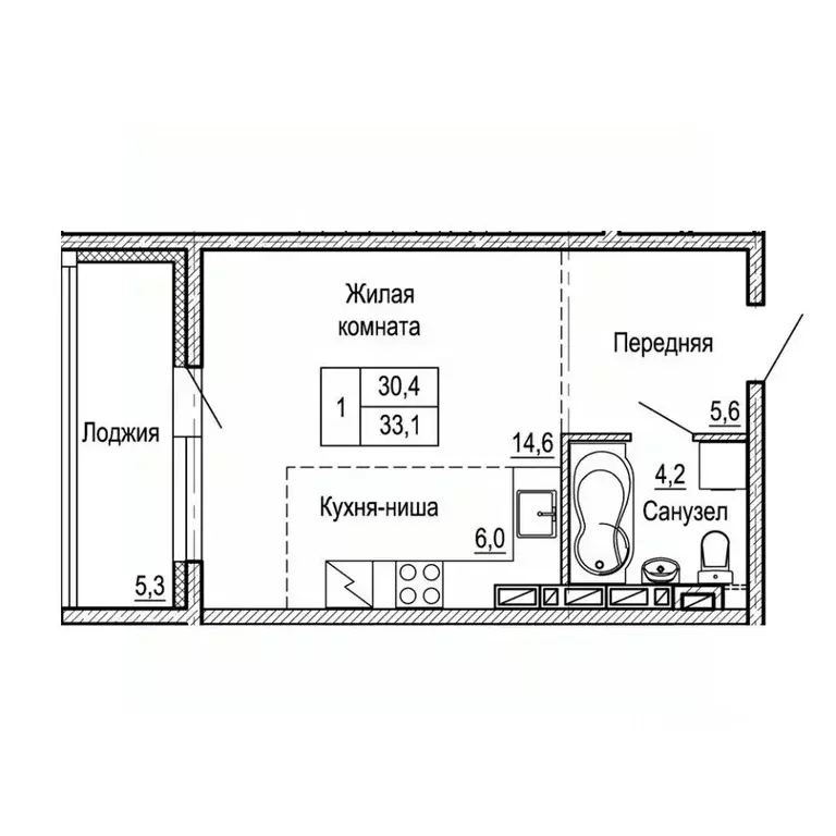 1-к кв. Приморский край, Владивосток На Черняховского жилой квартал,  ... - Фото 1