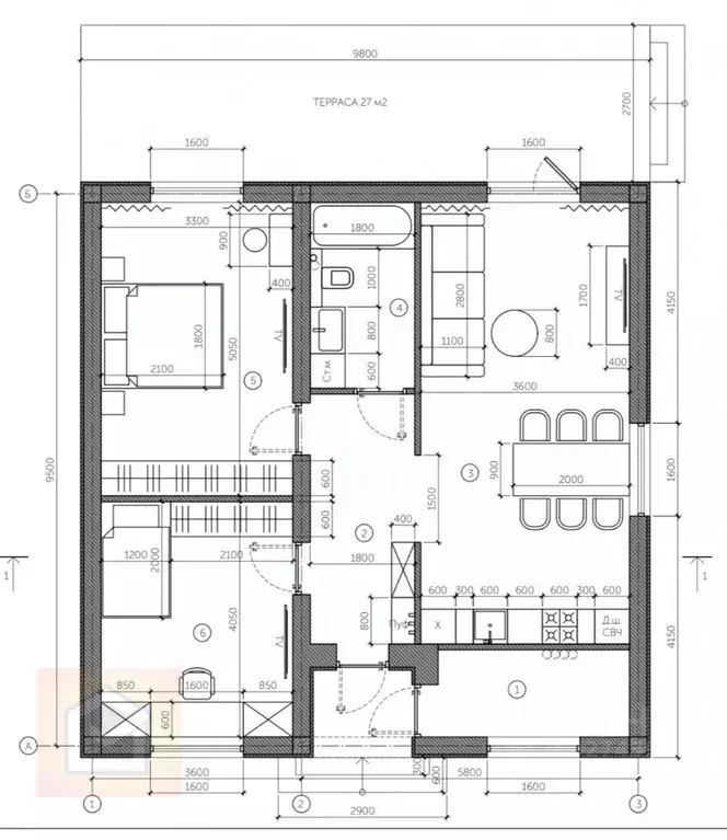 Дом в Крым, Симферопольский район, с. Мирное 2 (93 м) - Фото 1