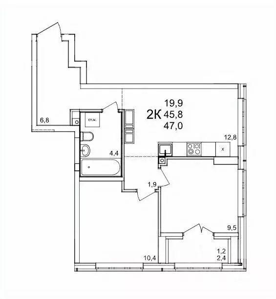 2-к кв. Нижегородская область, Нижний Новгород д. Анкудиновка, КМ ... - Фото 1