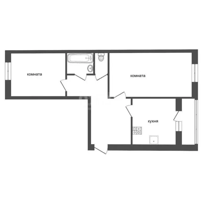 2-комнатная квартира: Кириши, улица Строителей, 34 (54 м) - Фото 1
