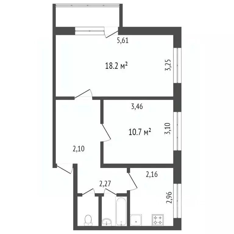 2-к кв. Красноярский край, Красноярск ул. Яковлева, 1А (50.7 м) - Фото 2