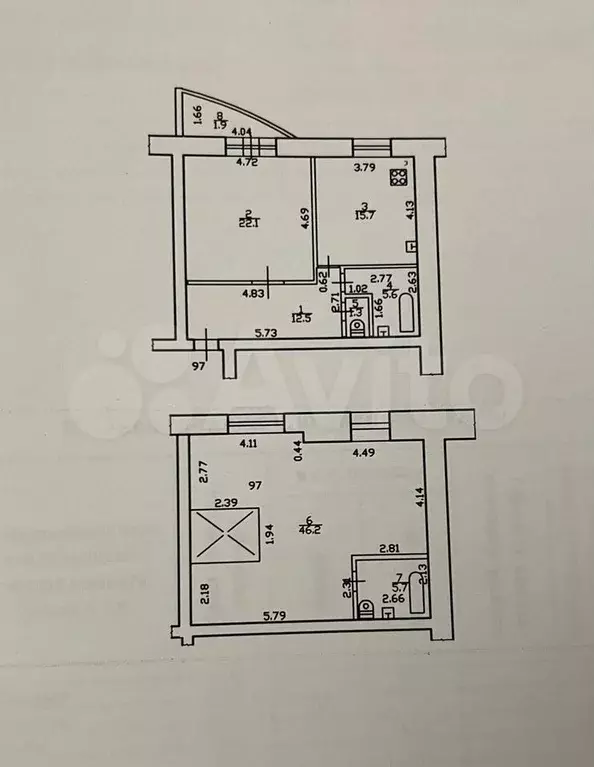 3-к. квартира, 109,1 м, 5/6 эт. - Фото 0