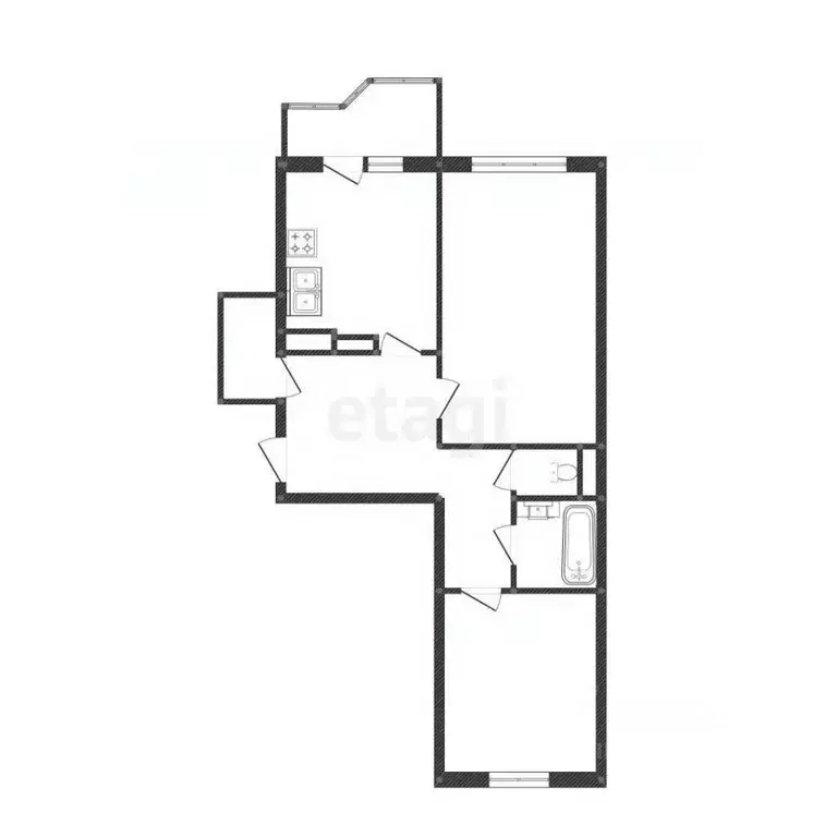 2-к кв. Костромская область, Кострома Соловьиная ул., 4 (57.9 м) - Фото 1