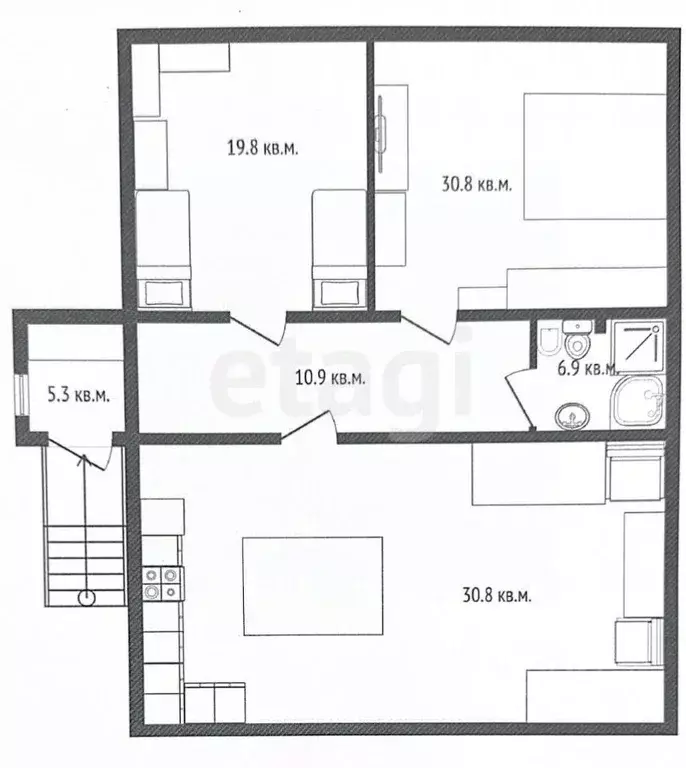 3-к кв. Калининградская область, Калининград ул. Лермонтова, 9 (107.7 ... - Фото 2