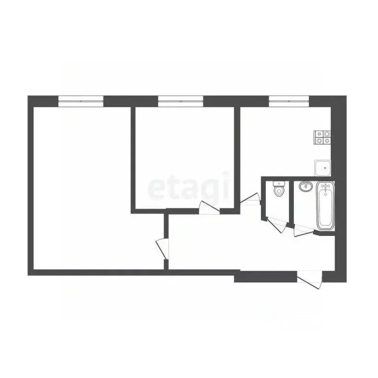 2-к кв. Московская область, Яхрома Дмитровский муниципальный округ, ... - Фото 2