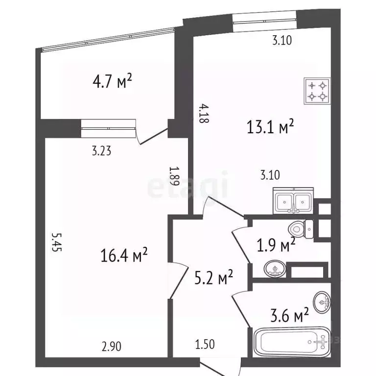 1-к кв. Санкт-Петербург Конторская ул., 20 (40.2 м) - Фото 1