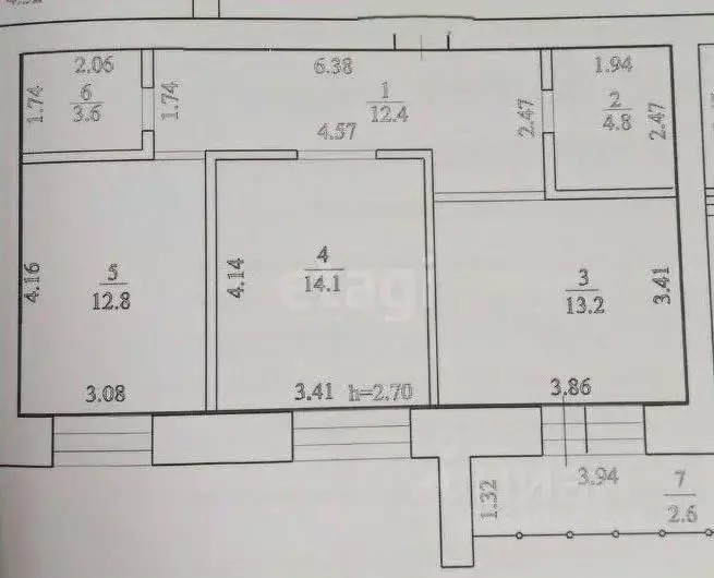 2-к кв. Забайкальский край, Чита Царский мкр, 11 (60.9 м) - Фото 2