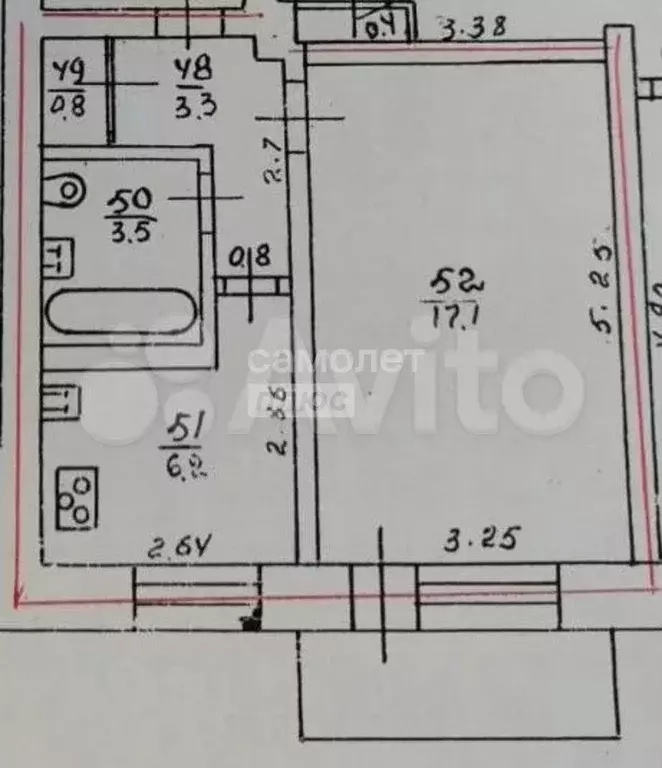 1-к. квартира, 30 м, 3/5 эт. - Фото 0