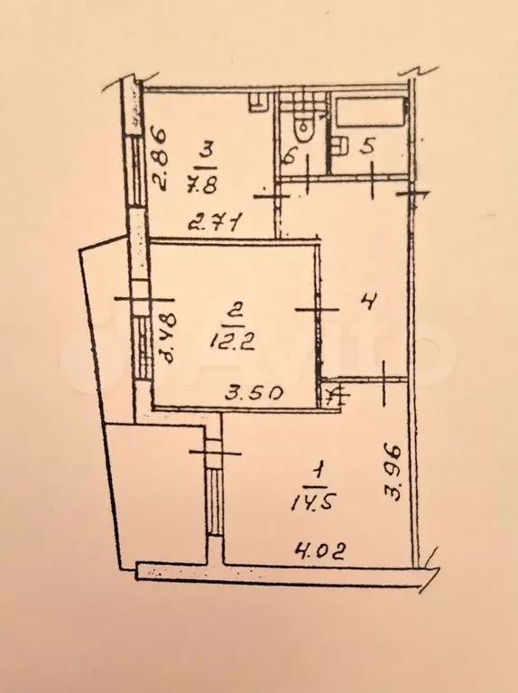 2-к. квартира, 50 м, 4/9 эт. - Фото 0