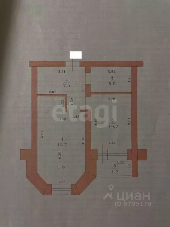 1-к кв. Татарстан, Казань ул. Космонавтов, 6А (42.0 м) - Фото 1