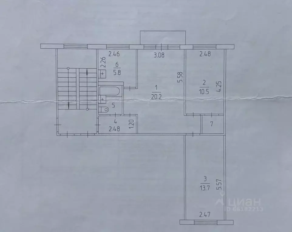 3-к кв. Пермский край, Пермь ул. Мира, 70б (54.0 м) - Фото 2