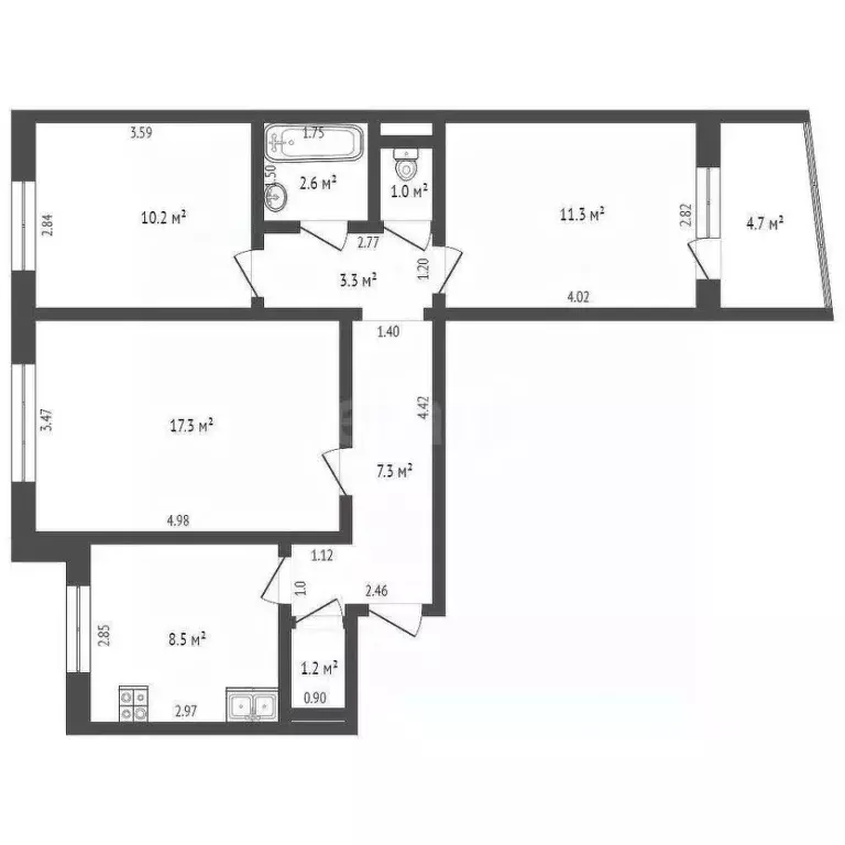 3-к кв. Смоленская область, Починок 1-й мкр, 1 (65.2 м) - Фото 0